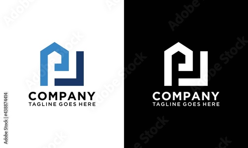 Home vector logo design and PL icon PL template quality logo symbol inspiration.