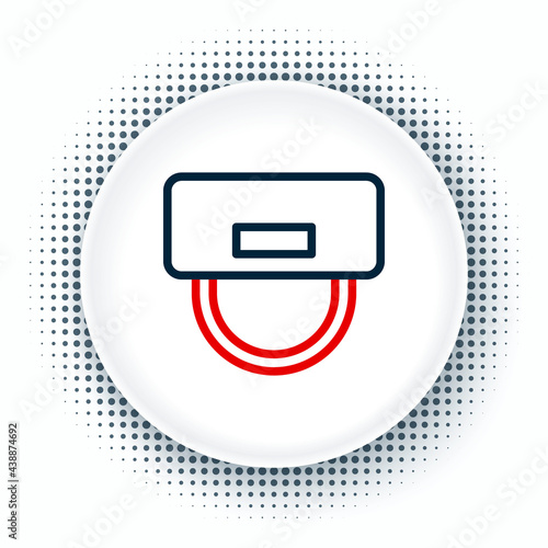 Line Bellboy hat icon isolated on white background. Hotel resort service symbol. Colorful outline concept. Vector