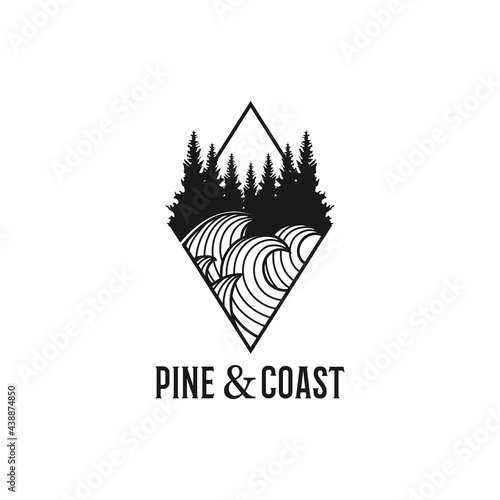 pine and coast inspiration logo design