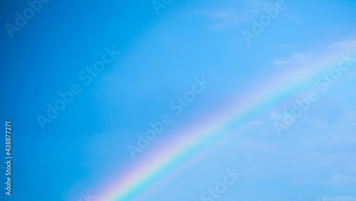 Rainbow and sky background. Sky background.  