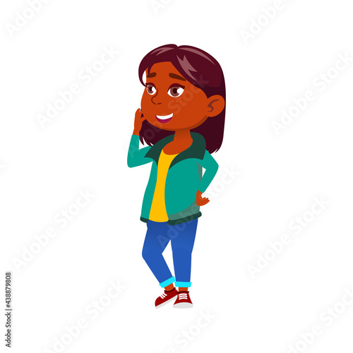 surprised girl enjoying good weather in park cartoon vector. surprised girl enjoying good weather in park character. isolated flat cartoon illustration