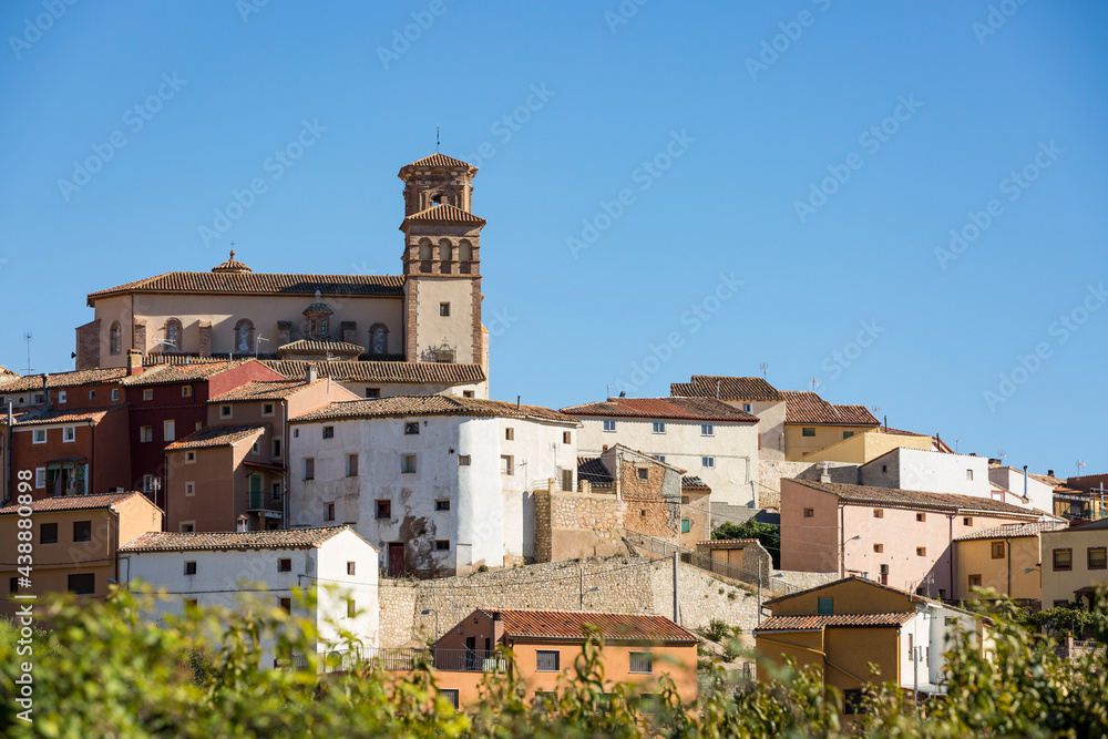 a view of Monton village, province of Zaragoza, Aragon, Spain