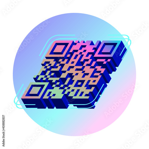 Isometric holographic QR code