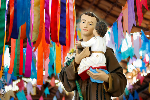 saint Anthony of lisbon and baby Jesus catholic image © sidneydealmeida