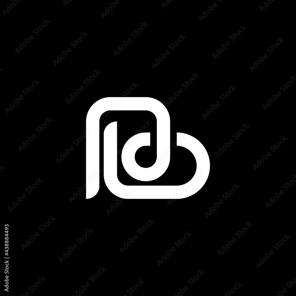 Letter B Outline Logo Design Letter B Outline Logo Design