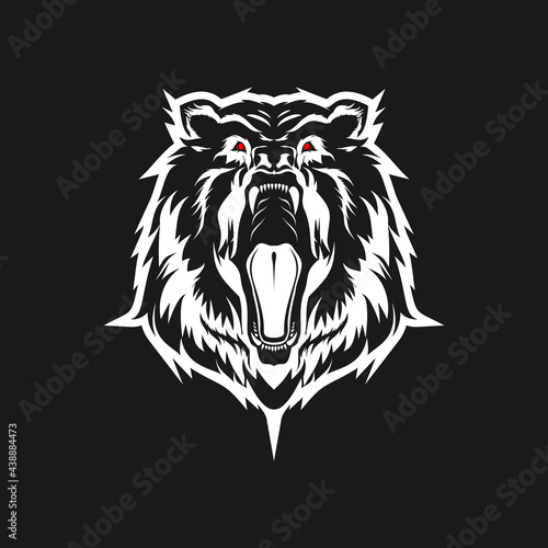 Angry Bear Mascot Vector Logo Design