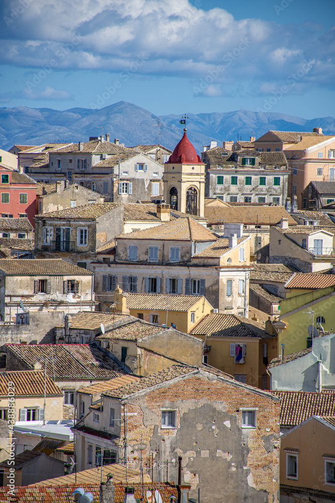 view on the town of corfu