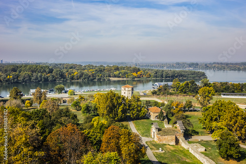 Kalemegdan Park (Kalemegdan) - Belgrade’s central park on a hill overlooking the Sava and Danube confluence, on the eastern side of the river Sava. Belgrade. Serbia. photo
