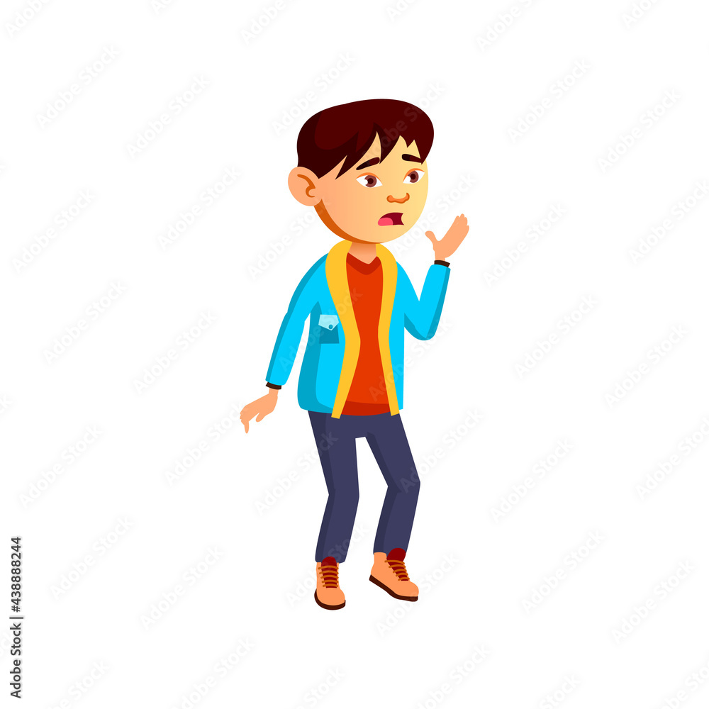 shocked korean boy look at high mountain cartoon vector. shocked korean boy look at high mountain character. isolated flat cartoon illustration shocked korean boy look at high mountain cartoon vector. shocked korean boy look at high mountain character. isolated flat cartoon illustration