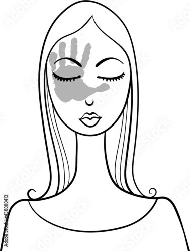 stop violence against women concept illustration. 