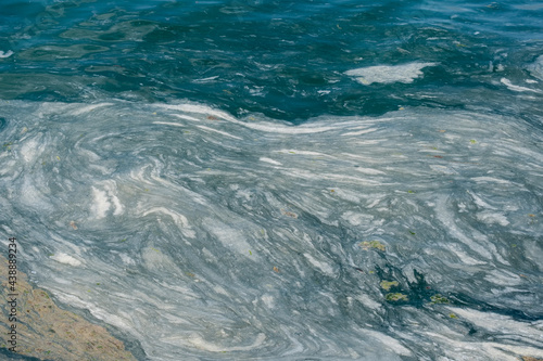 Photography mucilage on the sea surface, istanbul, environmental disaster,