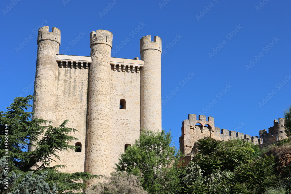 beautiful castle fortress old stone resistant battlements
