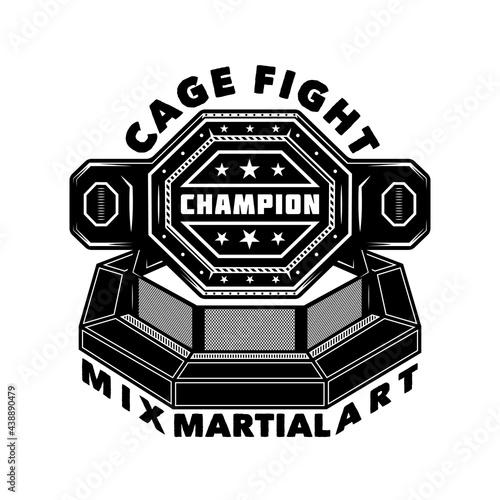 MMA fight club mixed martial arts emblem