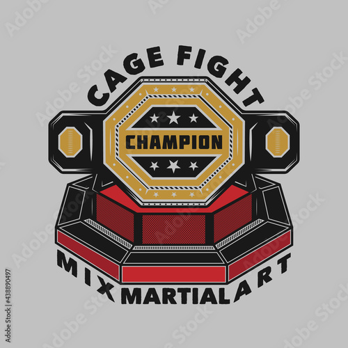 MMA fight club mixed martial arts emblem