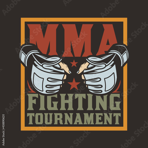 MMA fight club mixed martial arts emblem