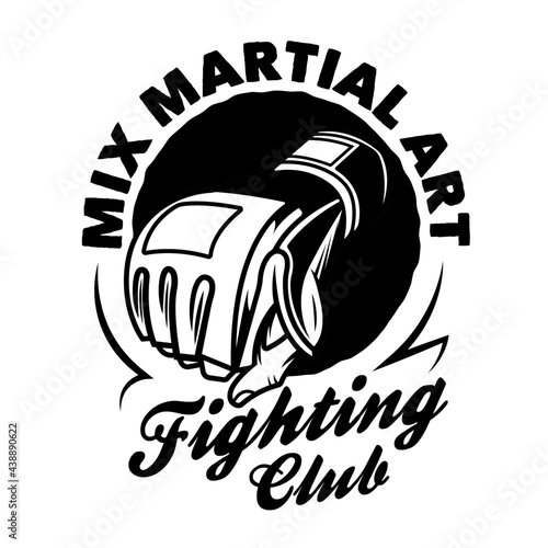 MMA fight club mixed martial arts emblem