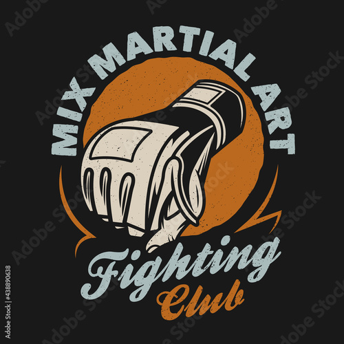 MMA fight club mixed martial arts emblem
