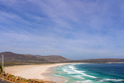 Beautiful white sand Noordhoek beach along Chapman's peak drive Cape Town photo