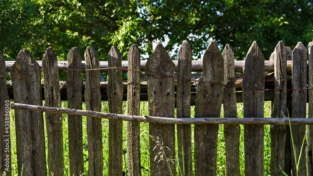 old wooden fence in the countryside old wooden fence in the countryside