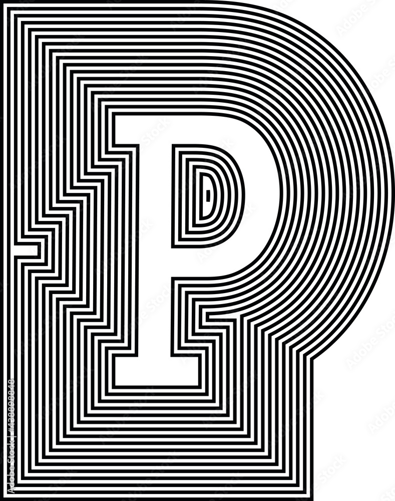 Letter P Line Logo Icon Design Letter P Line Logo Icon Design