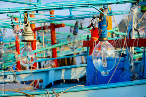 bulb light of fisherman boat  © MICHEL