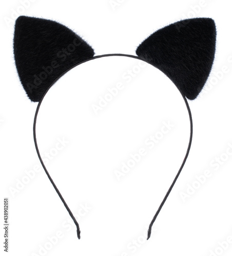 Hair hoop in shape of cat ears isolated on white background