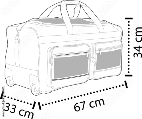 Carrying Handle Travel Bag Vectors 
