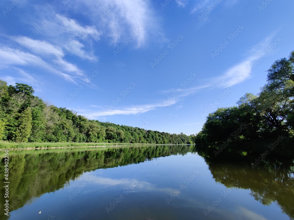 Beautiful picture of river from a kayak Beautiful picture of river from a kayak