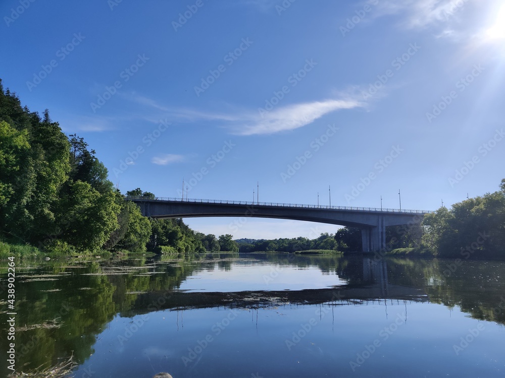 Beautiful picture of river from a kayak Beautiful picture of river from a kayak