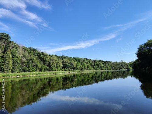 Beautiful picture of river from a kayak 