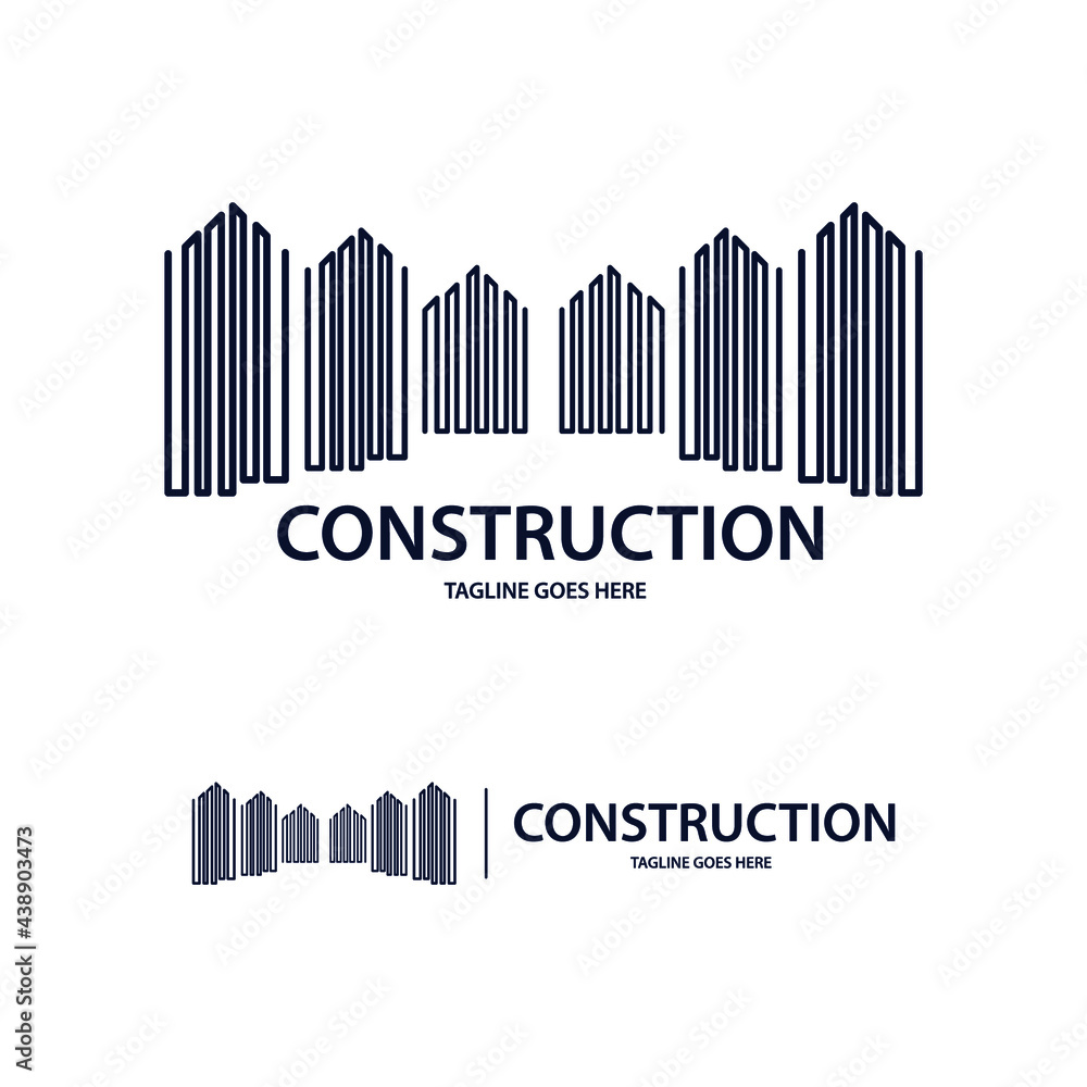 Fototapeta premium Abstract construction logo design template. Real estate logo vector. Building logos.