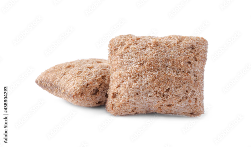 Sweet crispy corn pads isolated on white Sweet crispy corn pads isolated on white
