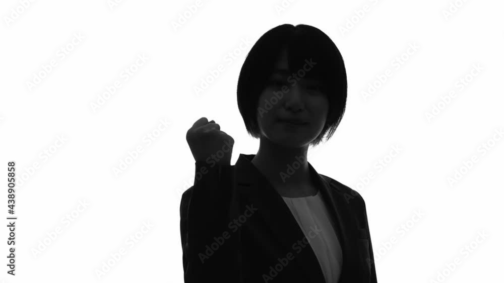 ガッツポーズする女性 シルエット ガッツポーズする女性 シルエット