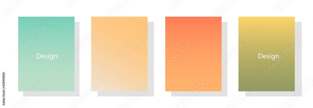 collection of colorful gradient background cover flyers are used for backgrounds, posters, banners, etc.
