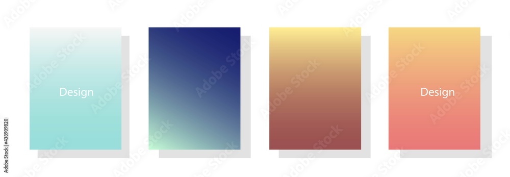 Naklejka premium collection of colorful gradient background cover flyers are used for backgrounds, posters, banners, etc.