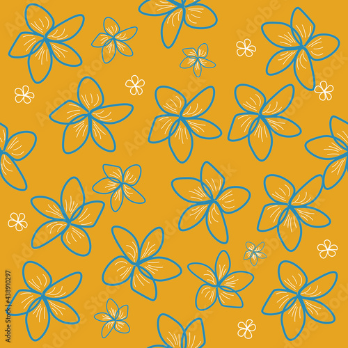 Seamless floral pattern. Creative vector childish background for fabric, textile