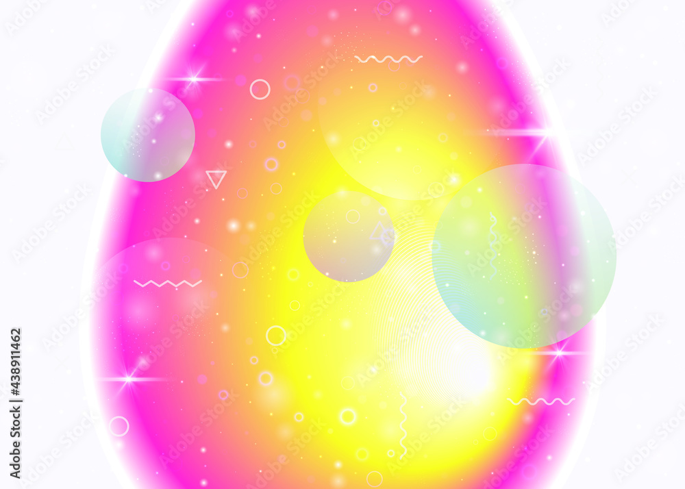 Obraz premium Hologram background with vibrant rainbow gradients. Dynamic fluid. Holographic cosmos.