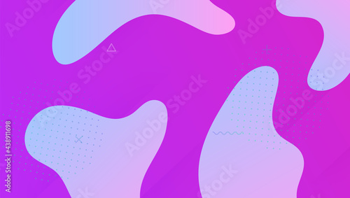 Modern Banner. Gradient Texture. Wavy Business Brochure. Wave Landing Page. Technology Frame. Purple Graphic Shape. Rainbow Concept. Color Abstract Layout. Lilac Modern Banner