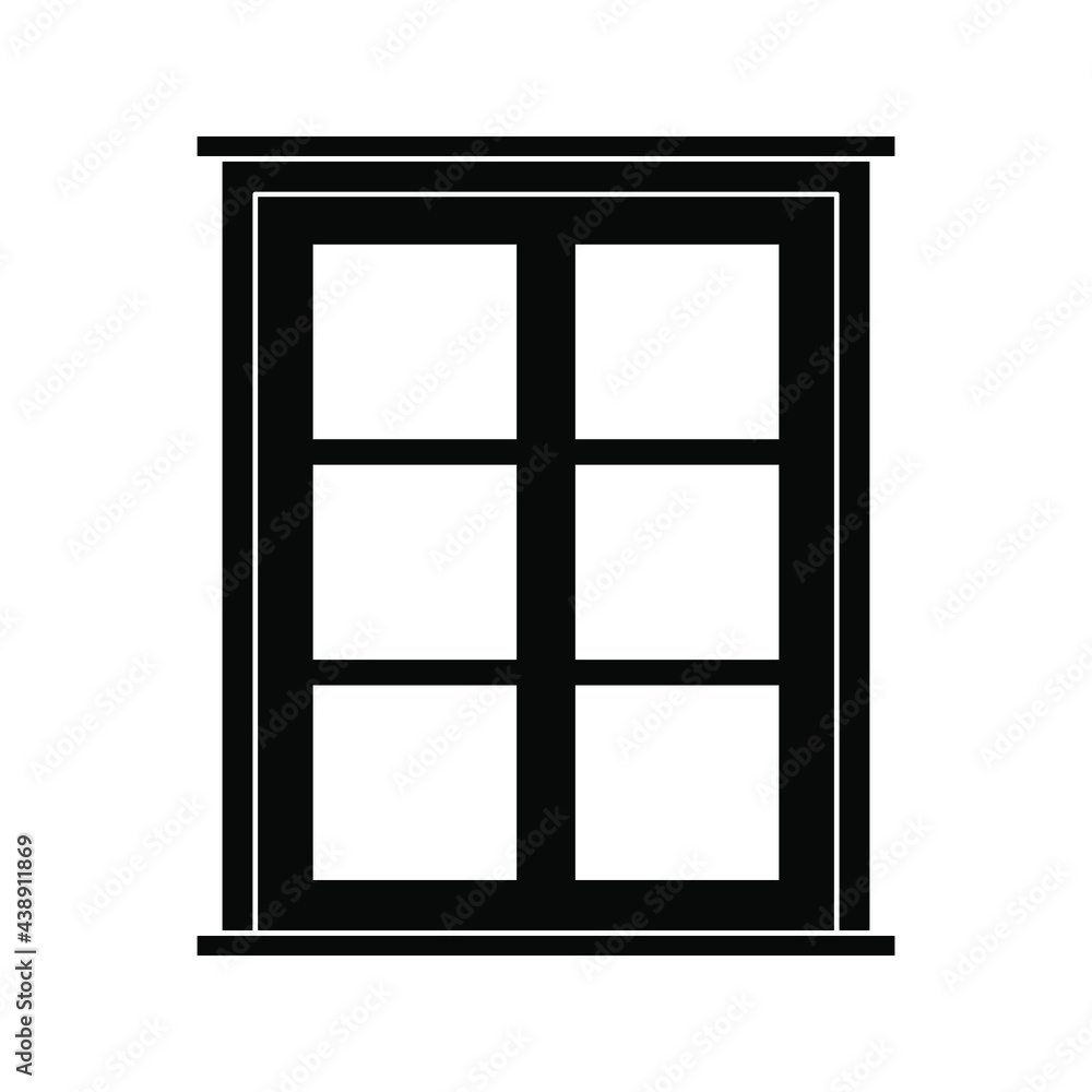 window icon. Architectural elements. vector illustration