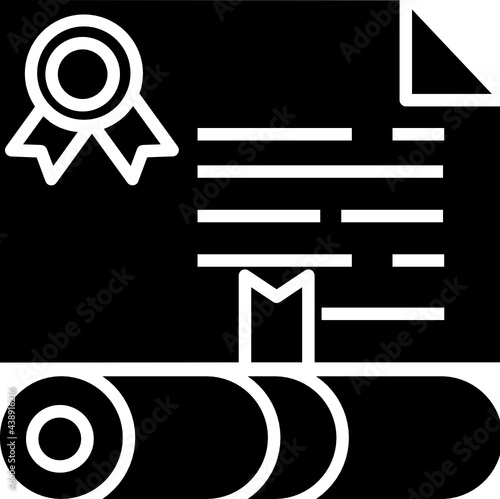 Diploma Icon. School elements concept icon style