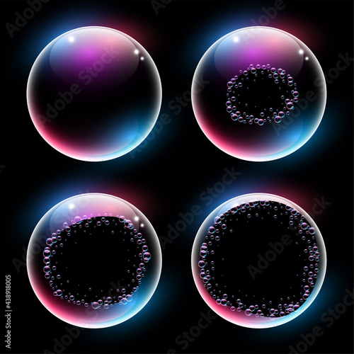 water or soap bubble burst timeline background