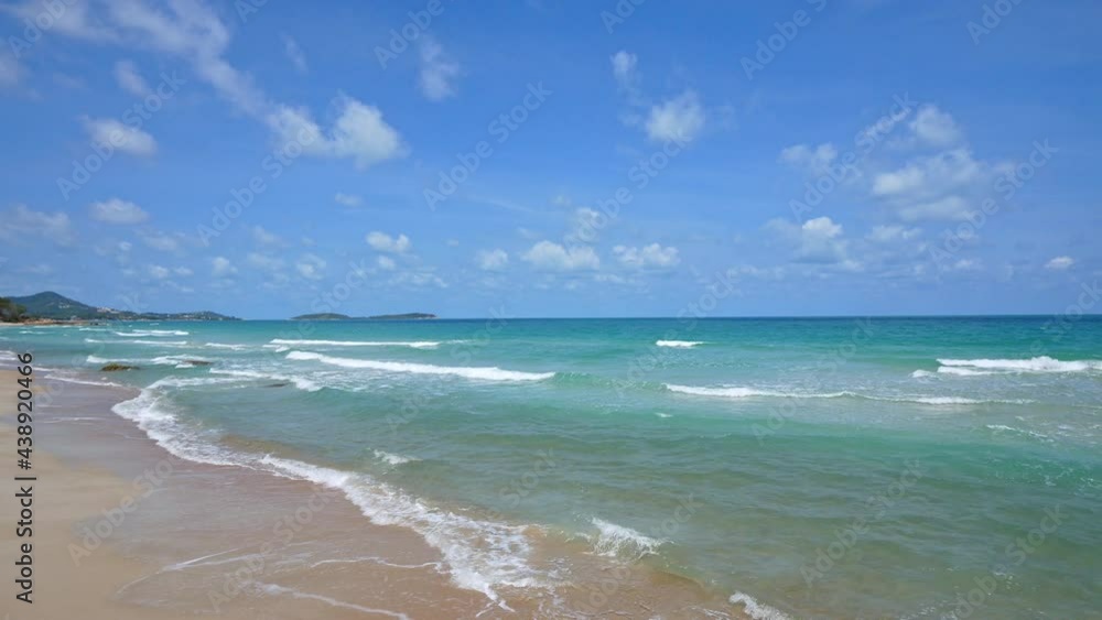 Tropical beautiful landscape of sea ocean around sand with white cloud blue sky for nature background
Tropical beautiful landscape of sea ocean around sand with white cloud blue sky for nature background