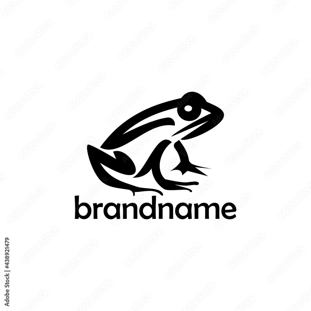 frog logo line design vector