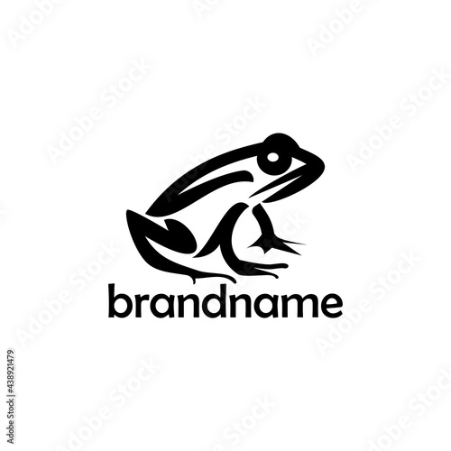 frog logo line design vector