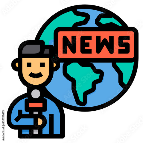 Reporter line icon