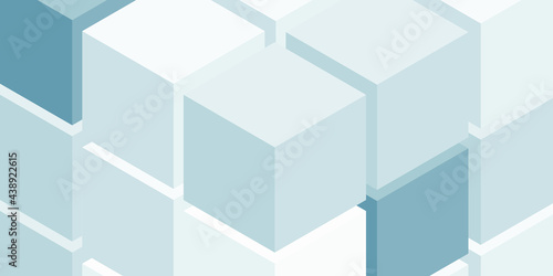 Cubic. Cube in perspective Vector illustration background.