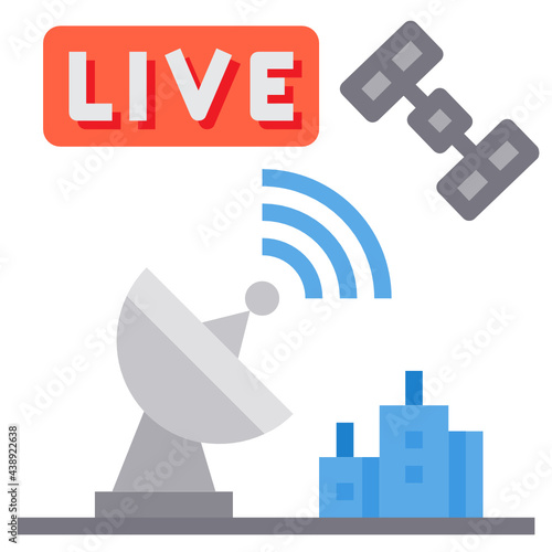 Antenna flat icon