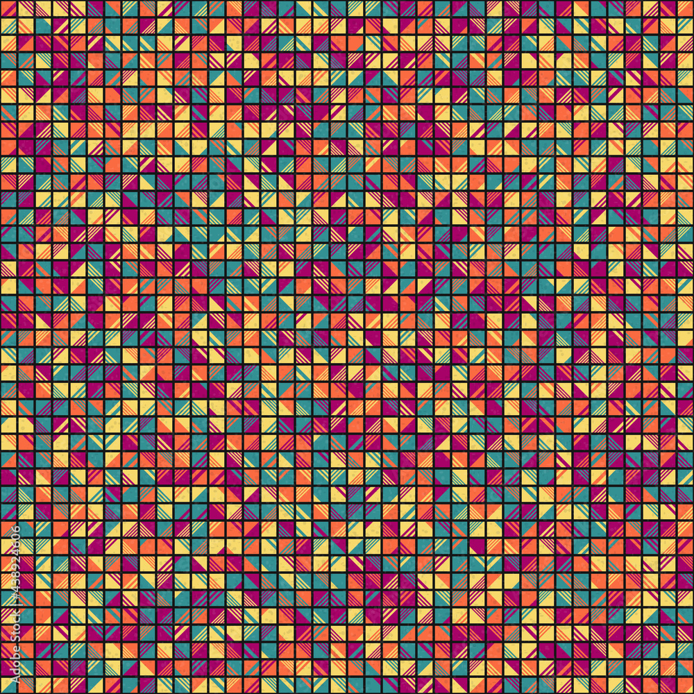 Fototapeta premium Abstract Geometric Pattern generative computational art illustration