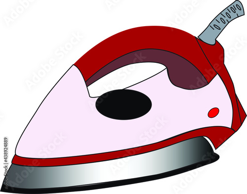 Iron box and garment steamer vector illustration ,home appliance.