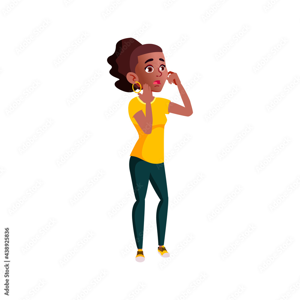 shocked african girl saw championship game score on score-board cartoon vector. shocked african girl saw championship game score on score-board character. isolated flat cartoon illustration shocked african girl saw championship game score on score-board cartoon vector. shocked african girl saw championship game score on score-board character. isolated flat cartoon illustration